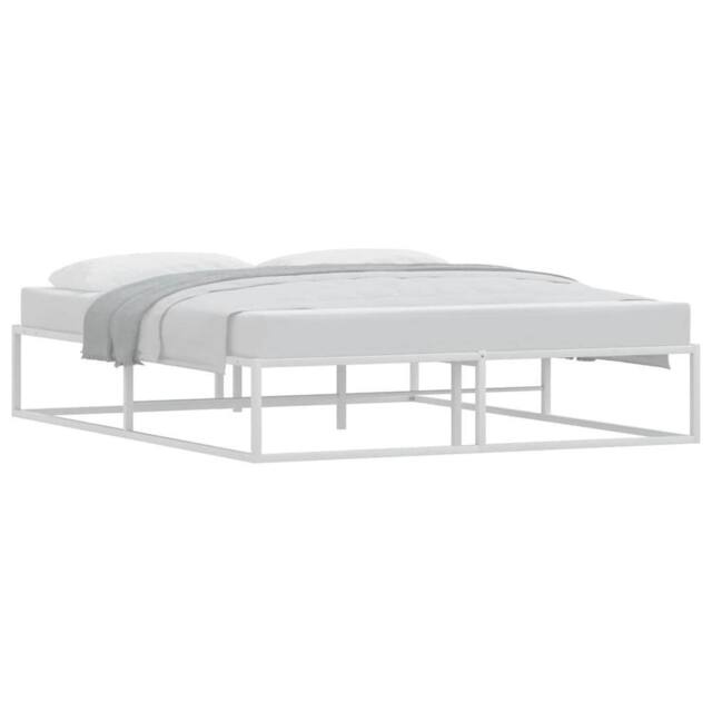 Berkfield Home Elegant Bed Frame without Mattress White 160x200 cm Metal - image 1