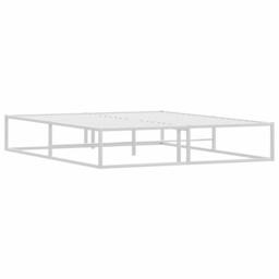 Berkfield Home Elegant Bed Frame without Mattress White 160x200 cm Metal - thumbnail 4