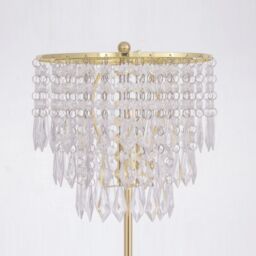 First Choice Lighting Cascada - Gold & Acrylic Crystal Jewelled Table Lamp - thumbnail 2