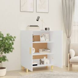 Berkfield Home Sideboard White 70x34x90 cm Engineered Wood - Size: 70 x 34 x 90 cm - thumbnail 6