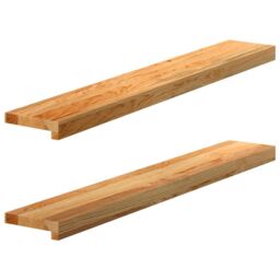 Berkfield Home Window Sills 2 pcs¬†Light Brown 100x15x2 cm Solid Wood Oak - Size: Medium