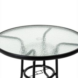 Luxury Living 5 Piece table & chairs garden Bistro Dining Set in Black - thumbnail 4