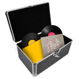 SPETLEK 7 Inch Singles Vinyl Record Carry Case Storage Box Holds in Black - thumbnail 4
