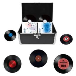 SPETLEK 7 Inch Singles Vinyl Record Carry Case Storage Box Holds in Black - thumbnail 3