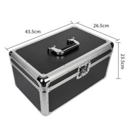 SPETLEK 7 Inch Singles Vinyl Record Carry Case Storage Box Holds in Black - thumbnail 2