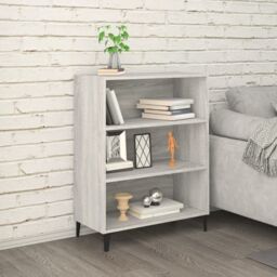 Berkfield Home Sideboard Grey Sonoma 69.5x32.5x90 cm Engineered Wood - thumbnail 1