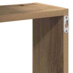 Berkfield Home Wall Cube Shelves Artisan Oak 68x15x68 cm Engineered Wood in Brown - Size: 68 x 15 x 68 cm - thumbnail 8