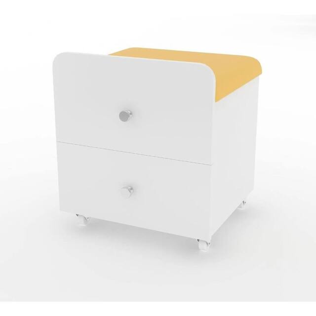 KORVIXA Yellow Vanity Stool with Storage Padded Seat - Size: 1000 Pieces - image 1