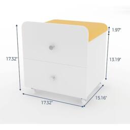 KORVIXA Yellow Vanity Stool with Storage Padded Seat - Size: 1000 Pieces - thumbnail 2