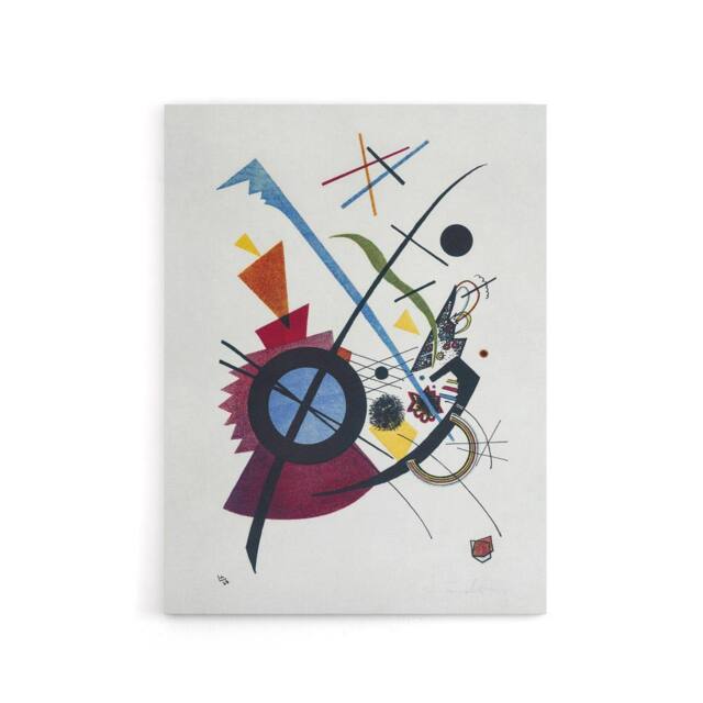 "Artery8 Violet Abstract Painting Wassily Kandinsky Canvas Wall Art Print in White - Size: W12"" x H16""" - image 1