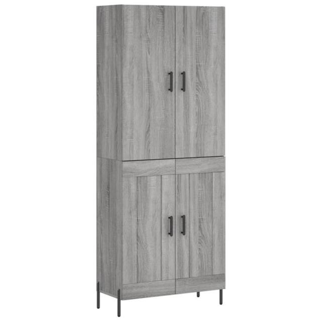 Berkfield Home Highboard Grey Sonoma 69.5x34x180 cm Engineered Wood - image 1
