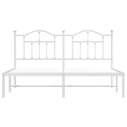 Berkfield Home Metal Bed Frame with Headboard White 183x213 cm - thumbnail 5