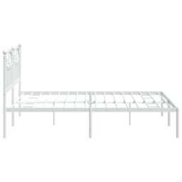 Berkfield Home Metal Bed Frame with Headboard White 183x213 cm - thumbnail 6