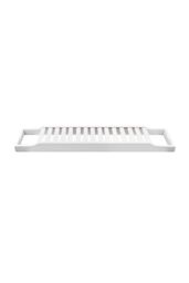 Living and Home Bamboo Bath Tray Bathtub Caddy for Bathroom Classic in White - thumbnail 5