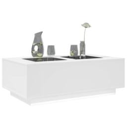 Berkfield Home Coffee Table with Infinity LED White 116x69x40 cm - Size: 116 x 69 x 40 cm - thumbnail 5