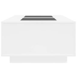 Berkfield Home Coffee Table with Infinity LED White 116x69x40 cm - Size: 116 x 69 x 40 cm - thumbnail 7