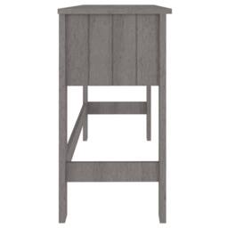 Berkfield Home Desk HAMAR Light Grey 110x40x75 cm Solid Wood Pine - Size: 110 x 40 x 75 cm - thumbnail 6