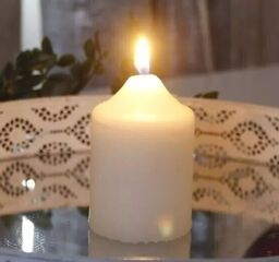 Marco Paul Ivory Unscented Pillar Candle - thumbnail 4