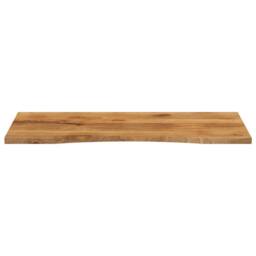 Berkfield Home Desk Top with Curve 110x50x2.5 cm Solid Wood Rough Mango in Brown - thumbnail 3