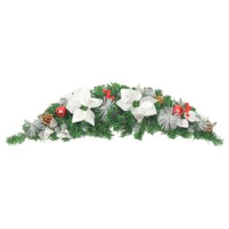 Berkfield Home Christmas Arch with LED Lights Green 90 cm PVC - thumbnail 3