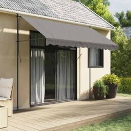 Berkfield Home Retractable Awning Anthracite 300x150 cm Fabric & Steel in Dark Grey - thumbnail 2