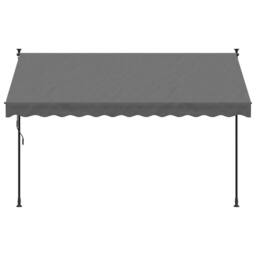 Berkfield Home Retractable Awning Anthracite 300x150 cm Fabric & Steel in Dark Grey