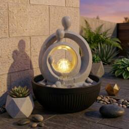 Garden Greatness Abstract Family LED Ball Water Feature - Size: 1 Pack
