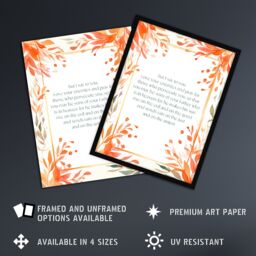 "Artery8 Wall Art Print Love Your Enemies Orange Sermon on the Mount Jesus Bible Framed Art - Size: W12"" x H16""" - thumbnail 2