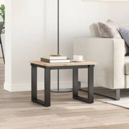 Berkfield Home Table Top 50x50x1.7 cm Square Solid Wood Pine in Brown - thumbnail 3