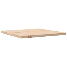 Berkfield Home Table Top 50x50x1.7 cm Square Solid Wood Pine in Brown - thumbnail 4
