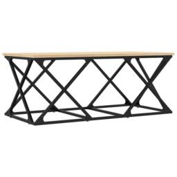 Berkfield Home Decorative Coffee Table Sonoma Oak 100x49x40 cm Engineered Wood in Brown - Size: 100 x 49 x 40 cm - thumbnail 3