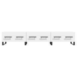 Berkfield Home TV Cabinet White 150x36x30 cm Engineered Wood - Size: 150 x 36 x 30 cm - thumbnail 5