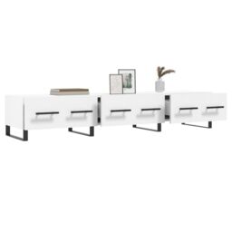 Berkfield Home TV Cabinet White 150x36x30 cm Engineered Wood - Size: 150 x 36 x 30 cm - thumbnail 4
