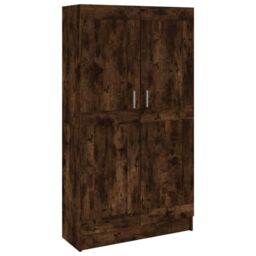 Berkfield Home Book Cabinet Smoked Oak 82.5x30.5x150 cm Engineered Wood in Brown - thumbnail 2