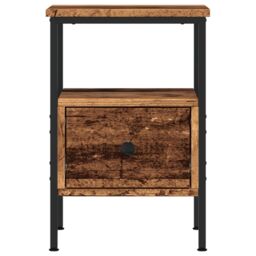 Berkfield Home Bedside Cabinet Old Wood 34x36x50 cm Engineered Wood in Brown - Size: 34 x 36 x 50 cm - thumbnail 4