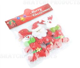 Shatchi 3pcs Set Handmade Christmas Tree Hanging Xmas Home Decor Stocking Fillers in Red - thumbnail 3