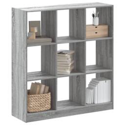 Berkfield Home Elegant Bookcase Grey Sonoma 102x32x108 cm Engineered Wood - Size: 102 x 32 x 108 cm - thumbnail 2