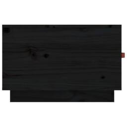 Berkfield Home Coffee Table Black 60x53x35 cm Solid Wood Pine - Size: 60 x 53 x 35 cm - thumbnail 8