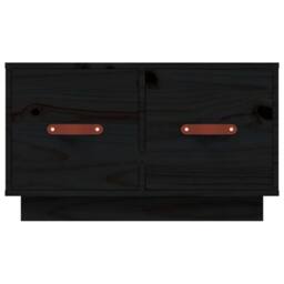 Berkfield Home Coffee Table Black 60x53x35 cm Solid Wood Pine - Size: 60 x 53 x 35 cm - thumbnail 6