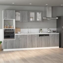 Berkfield Home Bottom Cabinet Grey Sonoma 60x46x81.5 cm Engineered Wood - thumbnail 1