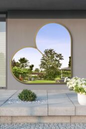 MirrorOutlet Gold Metal Framed Heart Shaped Wall Garden Mirror (180CM X 180CM) - Size: 1 Pack - thumbnail 5