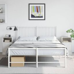 Berkfield Home Bedside Cabinets 2 pcs White 34.5x39x62 cm Steel - thumbnail 1