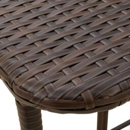 Berkfield Home Folding Garden Table Brown 90x51x75 cm Poly Rattan - Size: 90 x 51 x 75 cm - thumbnail 9