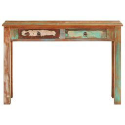Berkfield Home Console Table 110x30x75 cm Solid Wood Reclaimed in Brown - Size: 110 x 30 x 75 cm - thumbnail 3