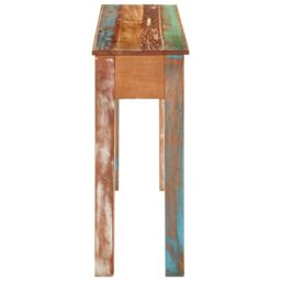 Berkfield Home Console Table 110x30x75 cm Solid Wood Reclaimed in Brown - Size: 110 x 30 x 75 cm - thumbnail 5