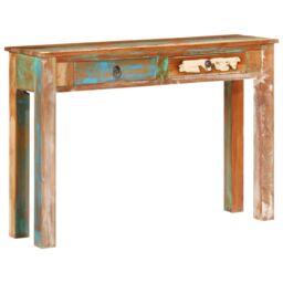 Berkfield Home Console Table 110x30x75 cm Solid Wood Reclaimed in Brown - Size: 110 x 30 x 75 cm - thumbnail 1
