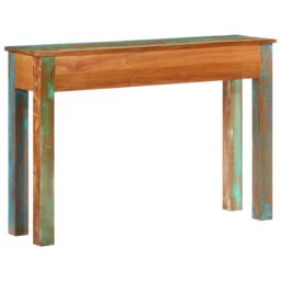 Berkfield Home Console Table 110x30x75 cm Solid Wood Reclaimed in Brown - Size: 110 x 30 x 75 cm - thumbnail 4