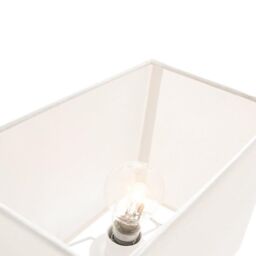 Happy Homewares Contemporary & Stylish Linen Fabric Lamp Shade in White - Size: 12 inches - thumbnail 5