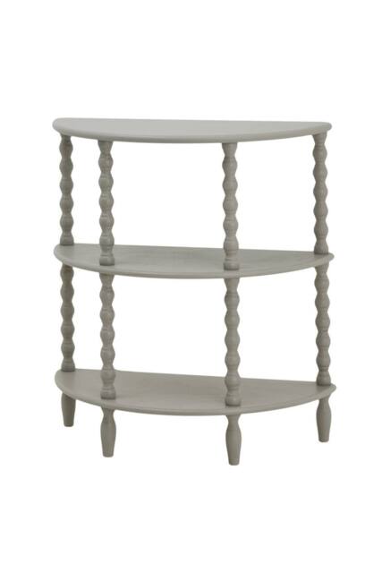 KDMD Camden Collection Half Moon 3-Tier Table for Living & Hallways in Light Grey - image 1