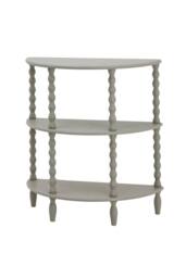 KDMD Camden Collection Half Moon 3-Tier Table for Living & Hallways in Light Grey - thumbnail 1